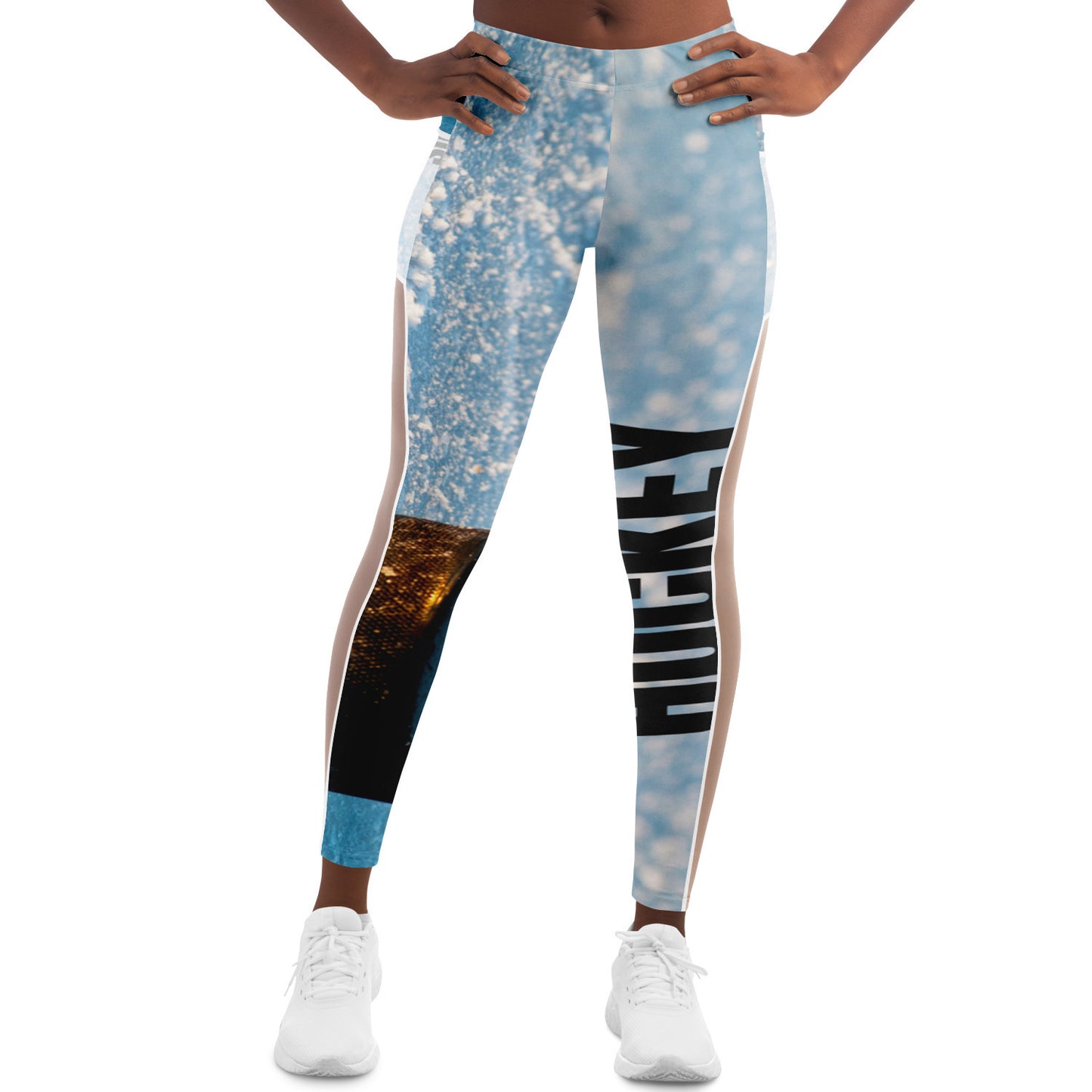 Blue Ice Mesh Pocket Legging - AOP