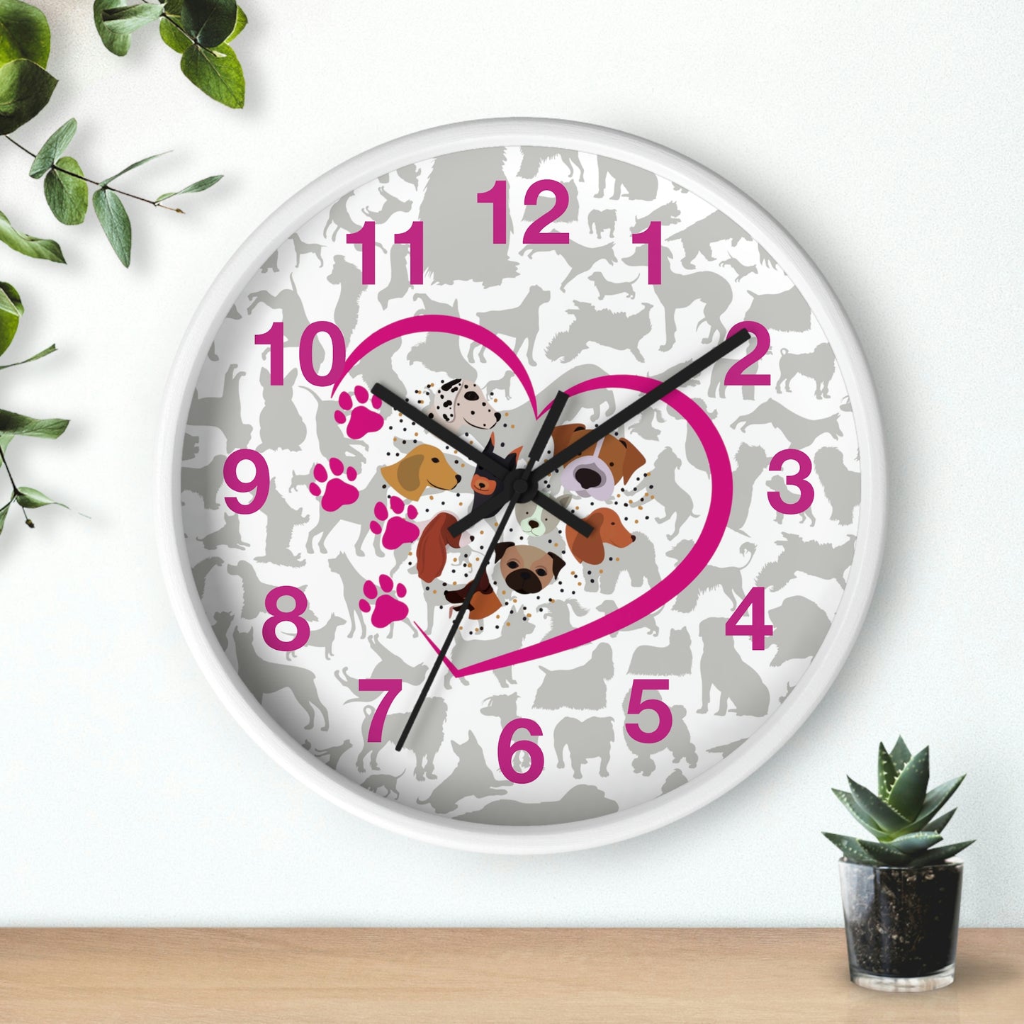 Pup Love Wall Clock