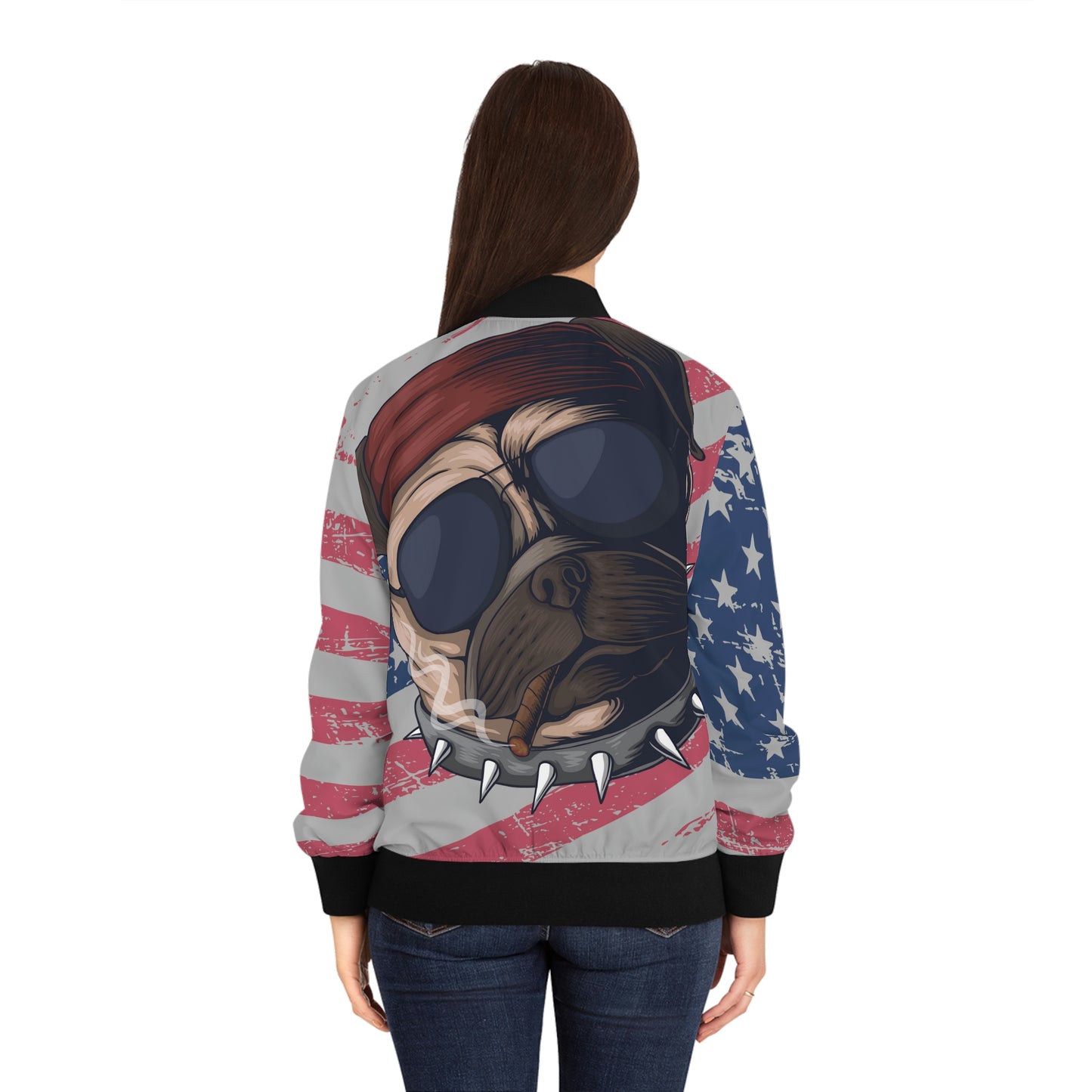 Spike USA Women's Bomber Jacket (AOP)