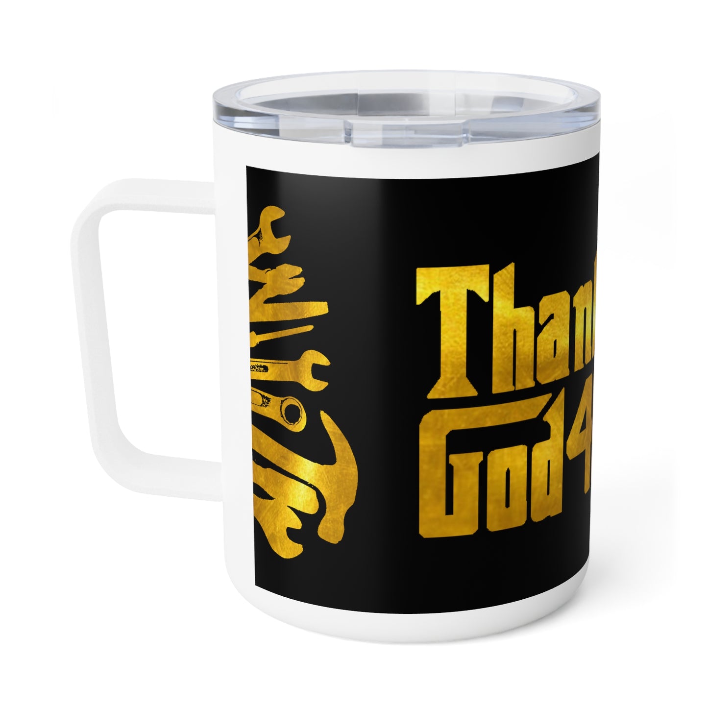 Thank God Insulated Coffee Mug, 10oz