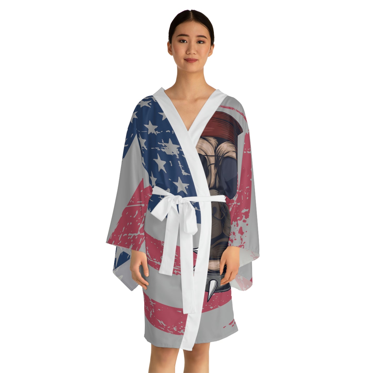 Spike USA Long Sleeve Kimono Robe (AOP)