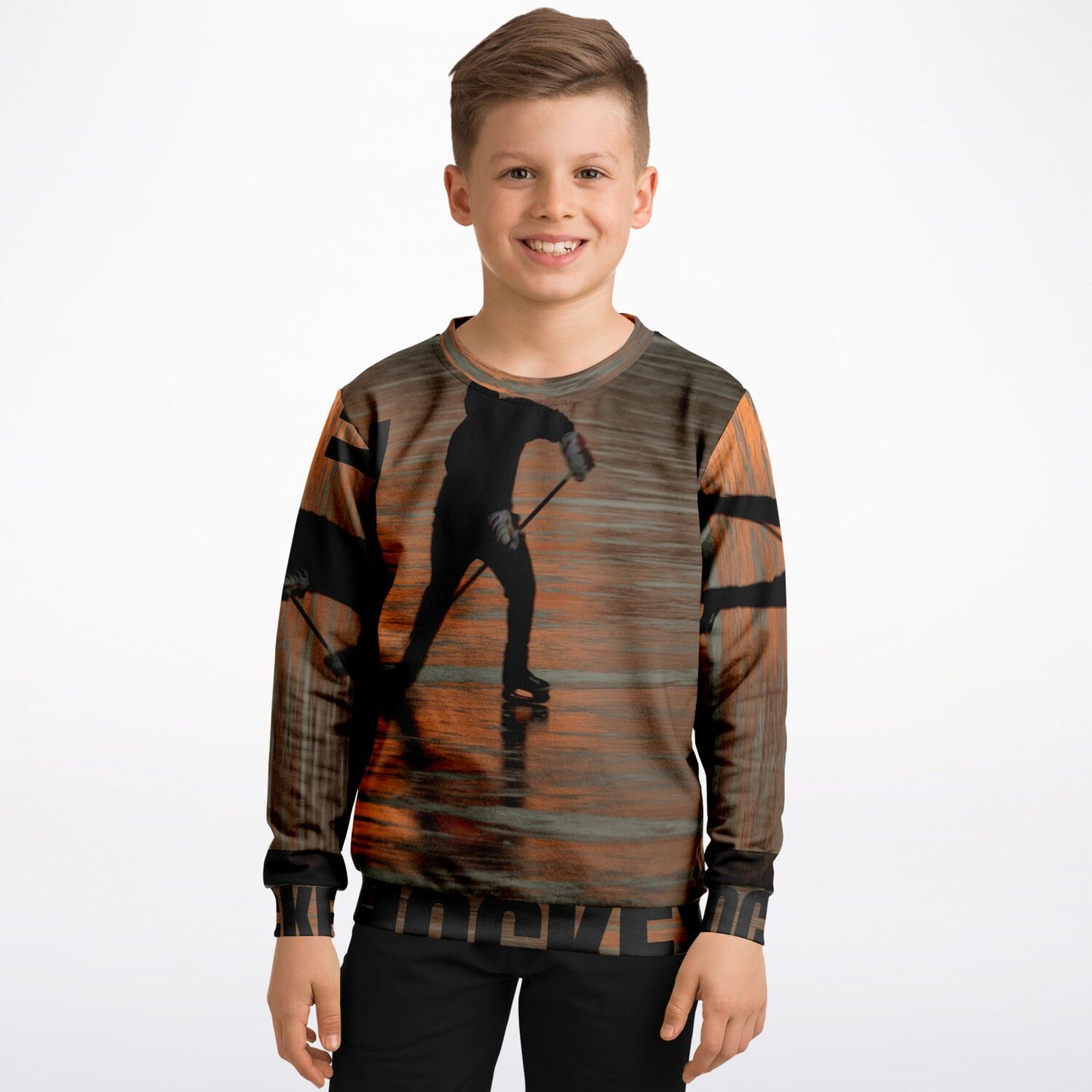 Sunset Puck Athletic Kids/Youth Sweatshirt – AOP