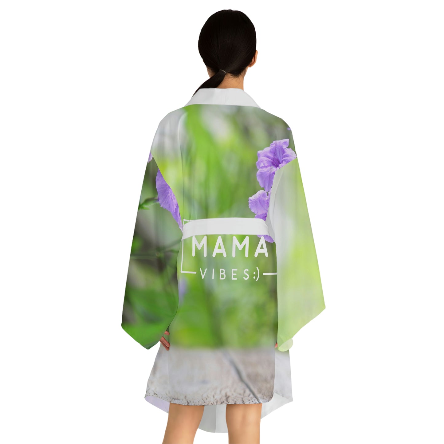 Flower Vibes Long Sleeve Kimono Robe (AOP)