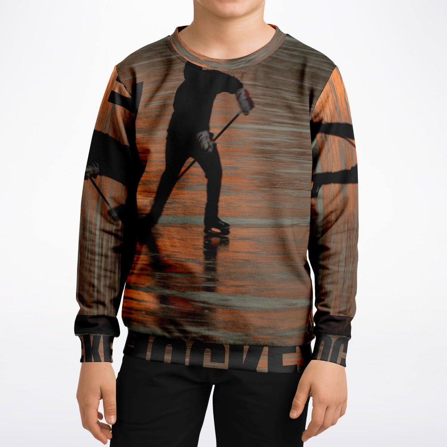 Sunset Puck Athletic Kids/Youth Sweatshirt – AOP